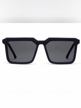 KOMONO Benicio CZ Black Rubber Sunglasses NEW